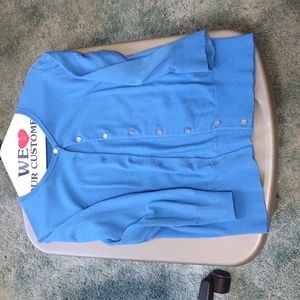 Blue button down cardigan